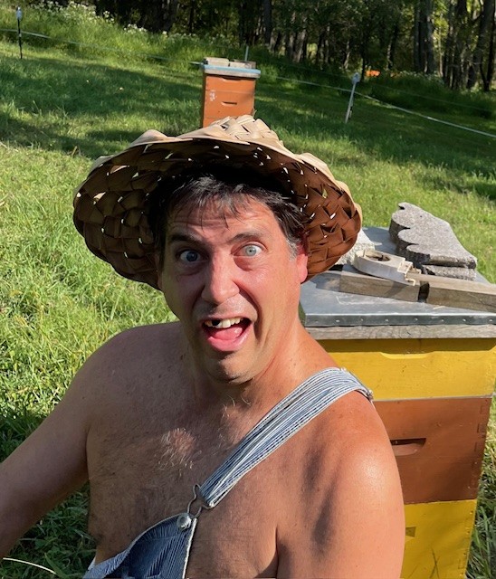 Michael out at the hives